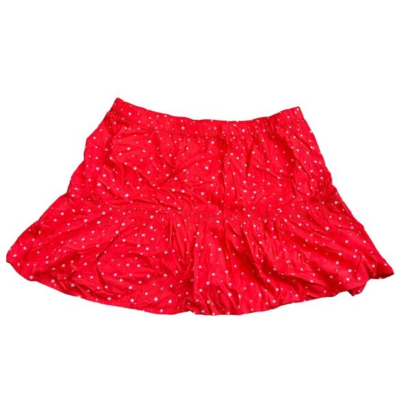 Cabana by Crown & Ivy Juniors' Tiered Red Star Skirt size XL 4th of July - Picture 2 of 8